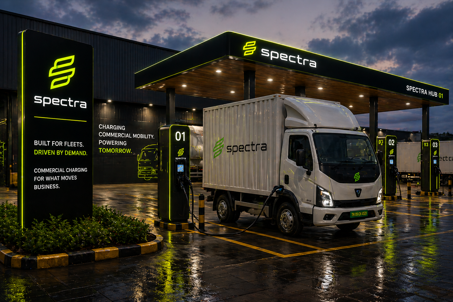 Spectra LCV logistics charging infrastructure